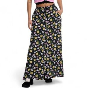 Thorn & Fable Ghost Butterflies & Flowers Maxi Skirt